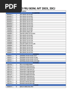 T550 FRU BOM MT 20CK, 20CJ: Fru P/N Cru Id Description Ac Adapters