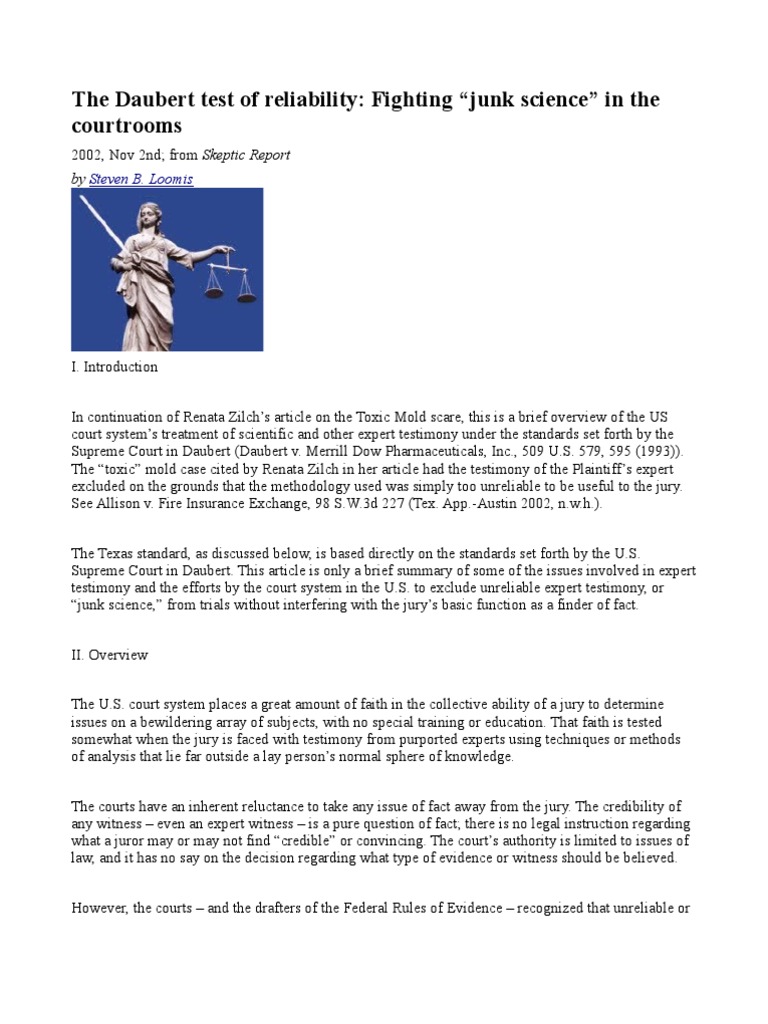 Daubert Test: Ensuring Expert Reliability | PDF | Daubert Standard ...