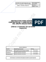 Instructivo para Empresas Contratistas y Subcontratistas