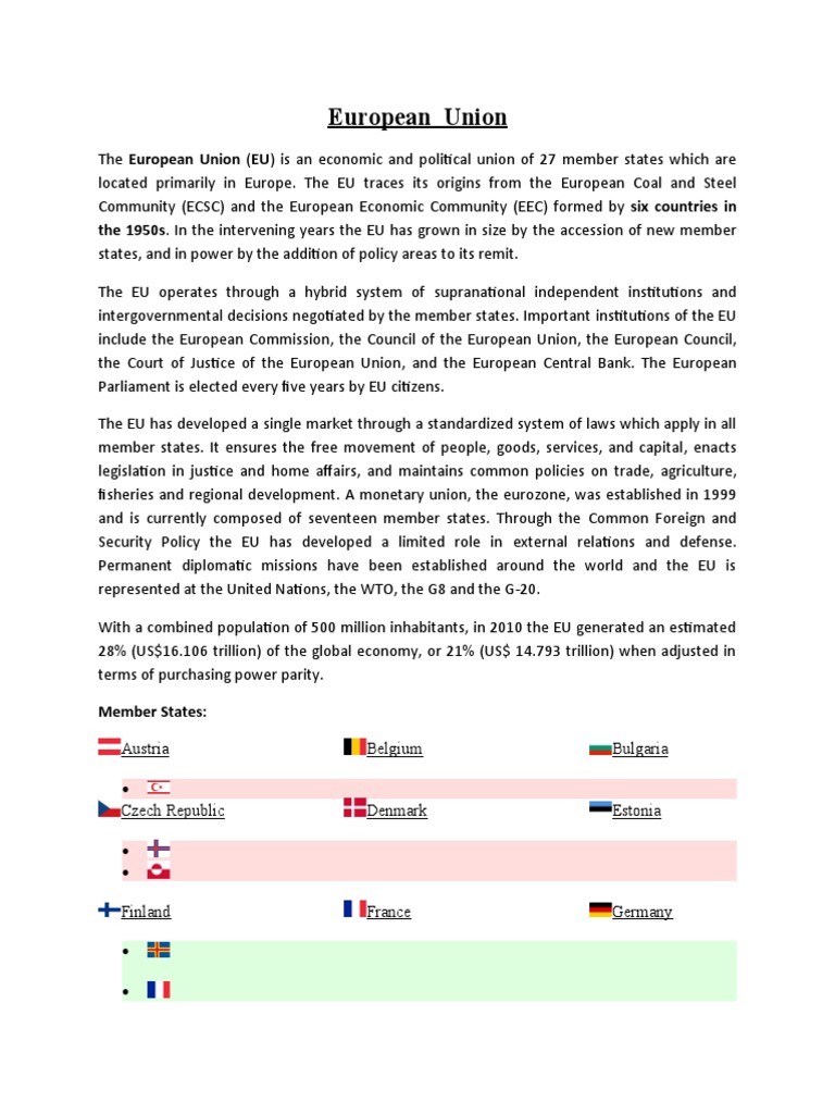 European Union | PDF | European Union | Enlargement Of The European Union
