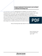 Regarding The Change of Names Mentioned in The Document, Such As Hitachi Electric and Hitachi XX, To Renesas Technology Corp