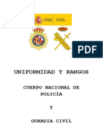 Uniformidad Y Rangos: Cuerpo Nacional de Policía Y Guardia Civil