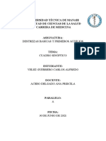 CUADRO SINÓPTICO Primeros Auxilios. Velez Guerrero Carlos Alfredo