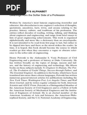 Henry Petroski An Engineer S Alphabet Gleanings From The Softer Side Of A Profession Cambridge University Press 11 Pdf Acronym National Advisory Committee For Aeronautics