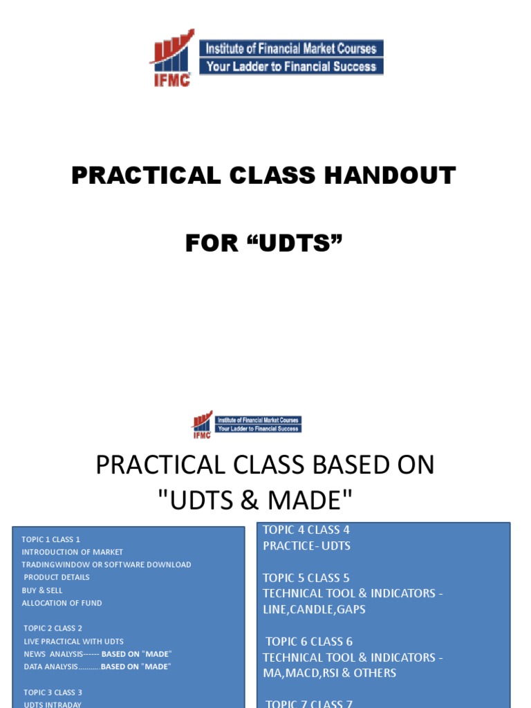 UDTS Trading Strategies Overview | PDF | Day Trading | Market Trend