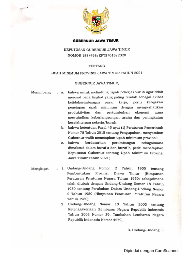 Sk Ump Jawa Timur 2021 Pdf
