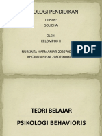 TEORI BELAJAR Behavioris