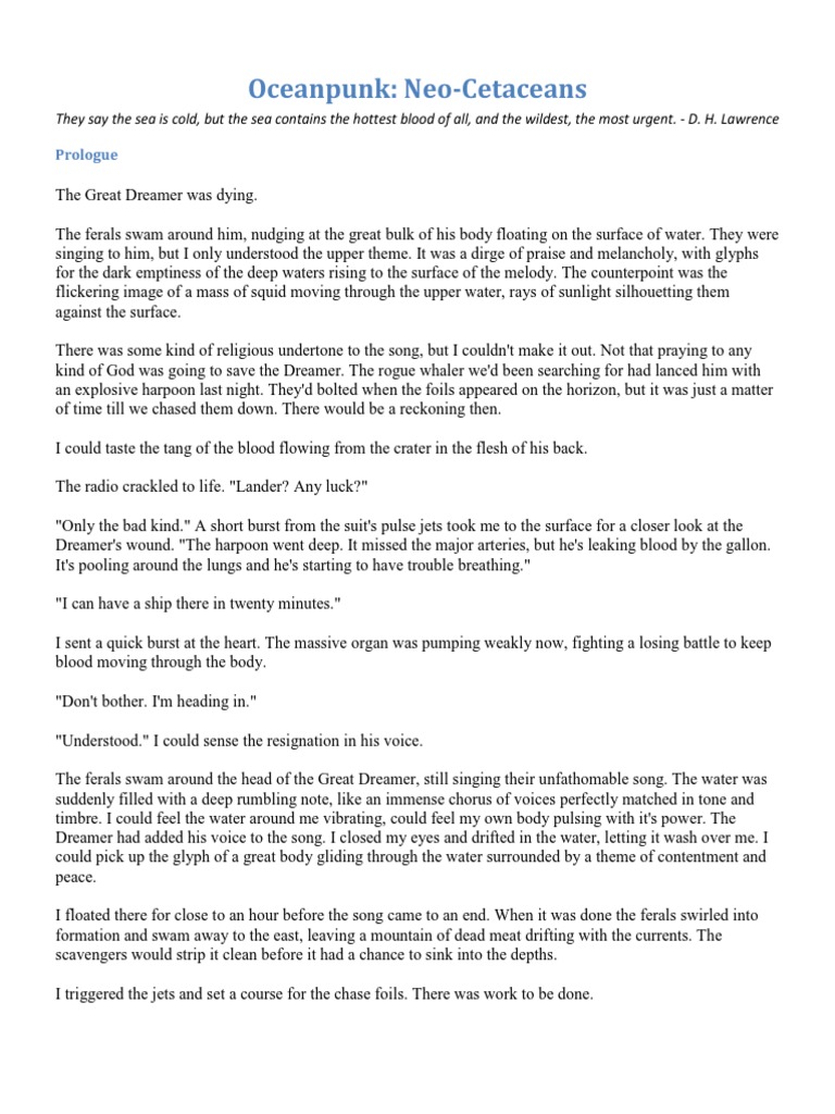 Cyberpunk 2020 Net Rules Oceanpunk Neo Cetaceans By Morninman