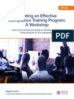 Creating An Effective Compliance Training Program: A Workshop