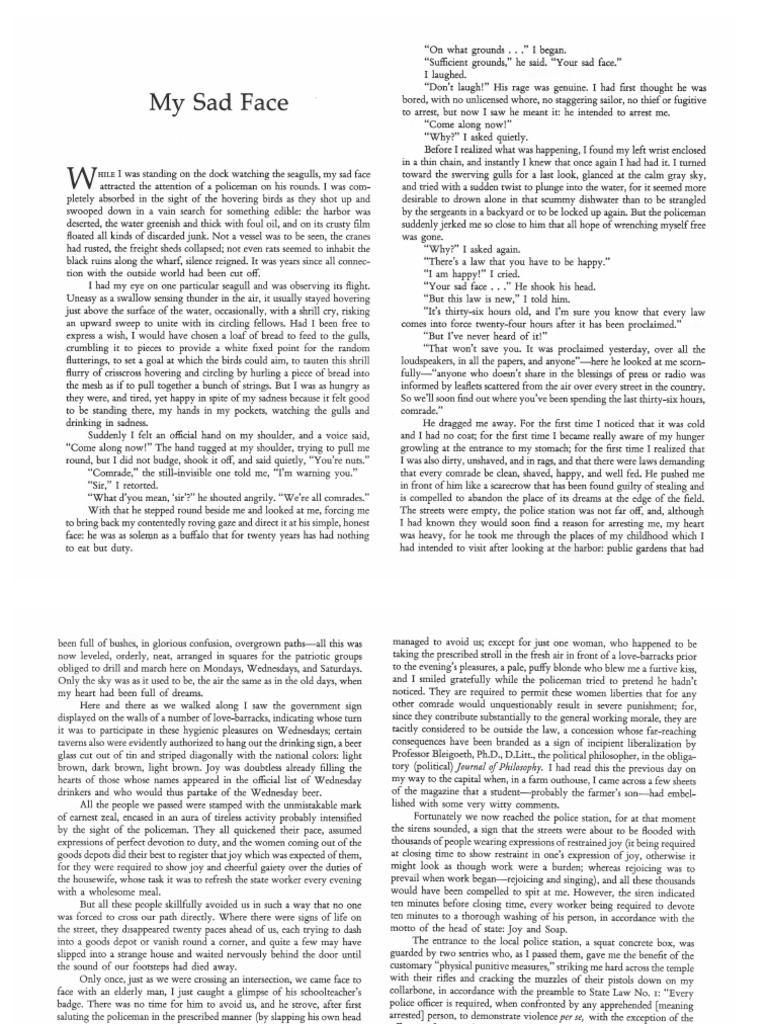 My Sad Face | PDF