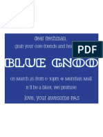 Blue Gnoo Poster For WRT216 Portfolio