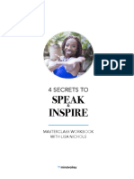 Lisa s 4 Secrets to Speak and Inspire by Lisa Nicols Workbook