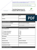 Checklist de inspeção de caldeira NR13