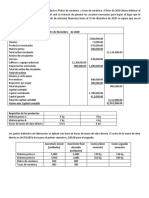 Presupuesto maestro Girasol S.A. 2021 platos y tasas cerámica