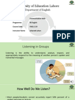 Lec - 05 Listening in Groups