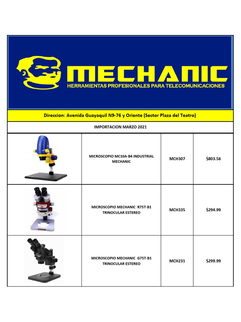Catalogo Mechanic 2 | PDF | Computing And Information Technology | Science