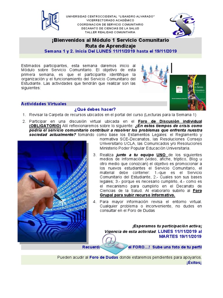 Ruta de Aprendizaje Modulo 1 Semana 1 2018-2 | PDF | La naturaleza ...