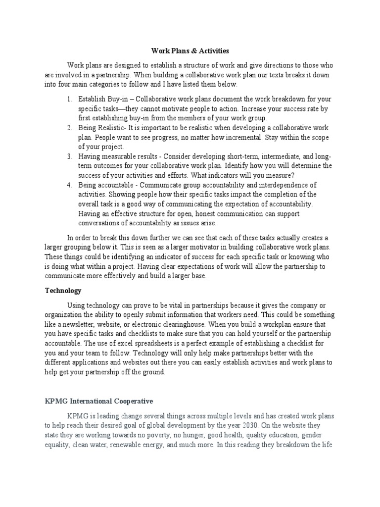 Work Plans | PDF | Policy | Human Nature