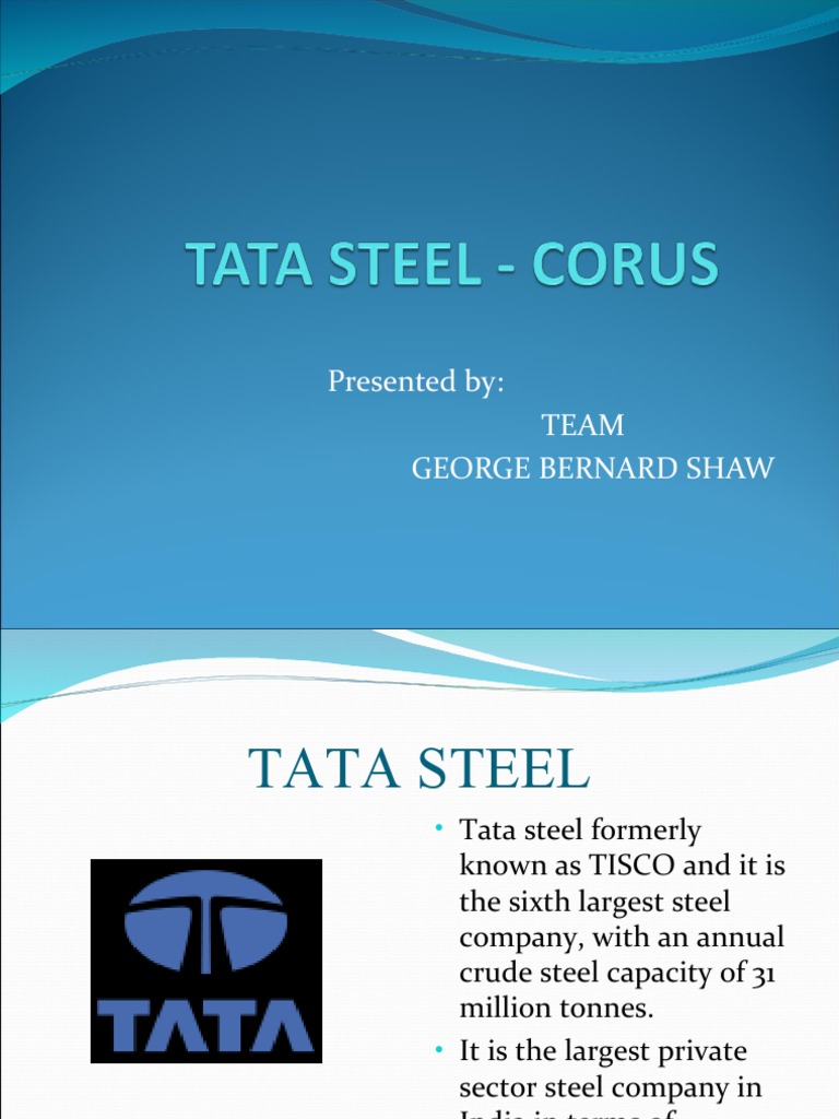 Tata Steel - Corus | PDF | Business | Economies