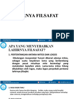 LAHIRNYA FILSAFAT Pertemuan 2