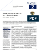 Practice: Further Statistics in Dentistry Part 2: Research Designs 2