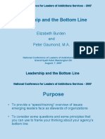 Leadership and The Bottom Line: Elizabeth Burden and Peter Gaumond, M.A