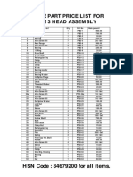 Spare Parts PTB3 Head Assembly