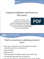 Analytical Validation and Points For Discussion: Julia Tait Lathrop, PHD