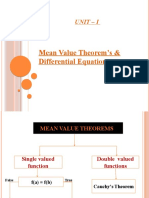 M1, Mean Value Theorems