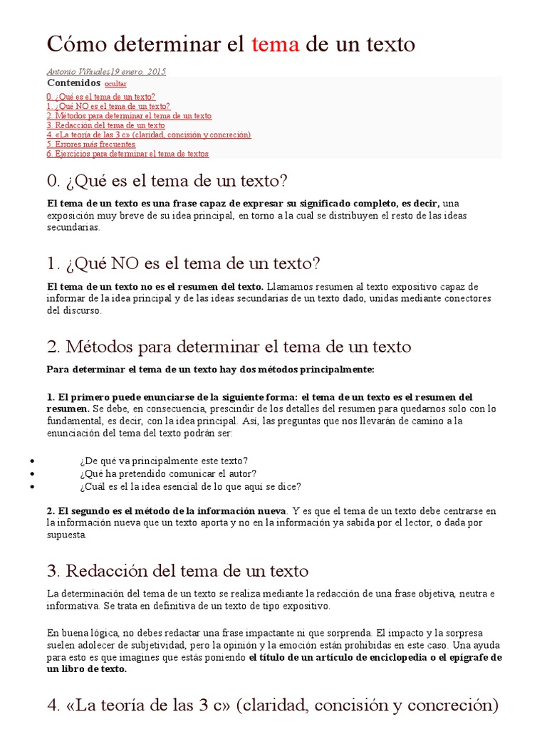 Cómo identificar el tema de un texto | PDF | Coca Cola | Barcos