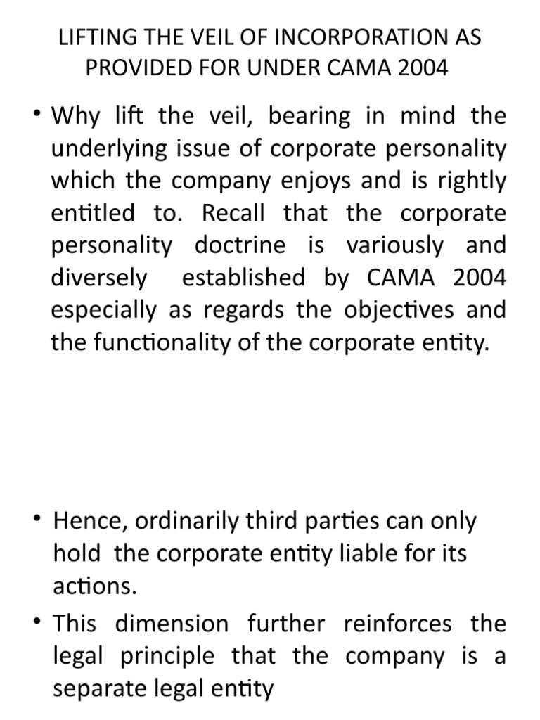 Lifting The Veil of Incorporation PDF