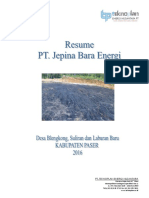 Resume Tambang Pt. Jepina Bara Energi by Pt. Teknoplan Energi Nusantara