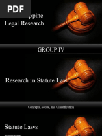 The Philippine Legal Research: Group Iv