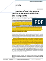 2021 Comparison of Oral Microbiome Profiles in 18-Month