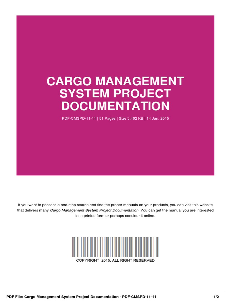 Cargo Management System Project Documentation PDFCMSPD1111 51
