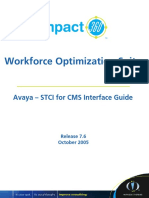 Workforce Optimization Suite: Avaya - STCI For CMS Interface Guide