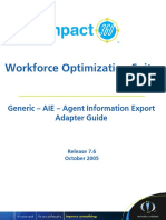 Workforce Optimization Suite: Generic - AIE - Agent Information Export Adapter Guide