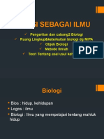 1 BIOLOGI SEBAGAI ILMU