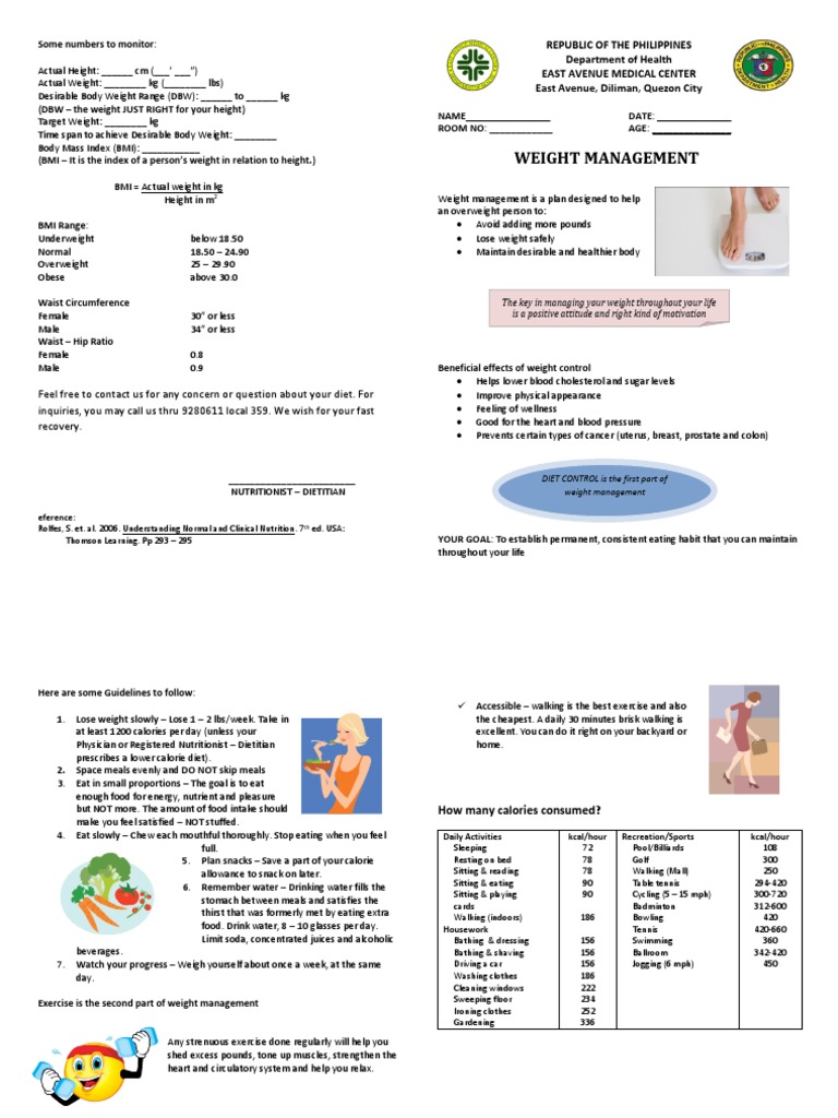 Weight Management | PDF | Body Mass Index | Obesity