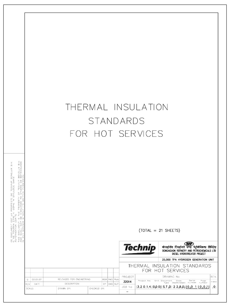 Insulation Standard Technip PDF