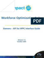 Workforce Optimization Suite: Siemens - API For HPPC Interface Guide