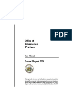 Office of Information Practices: Annual Report 2009