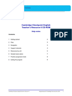 Cambridge Checkpoint English Teacher's Resource 8 CD-ROM: Help Notes