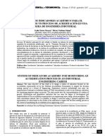 Sistema de Indicadores Académico para El Monitoreo de Un Proceso de Acreditación en Una Carrera de Ingeniería Industrial