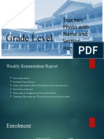 Weekly Teacher Report Masipag Malikhain Grade Level