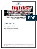 Assignment: Certificate Course On Enforcement of Fundamental Rights