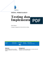 Testing Dan Implementasi SI - Pertemuan 2