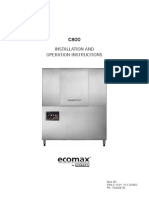 C800 Dishwasher Installation and Operation Instructions