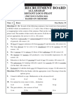 RRB ALP Memory Based Question Paper 12