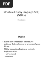 Structured Query Language - SQLite